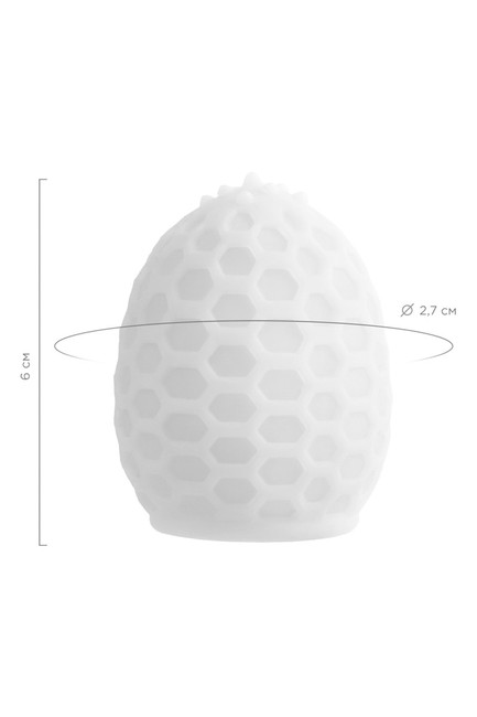 Мастурбатор A-TOYS PUFL, ТРЕ, белый, 6 см, Ø 2,7 см