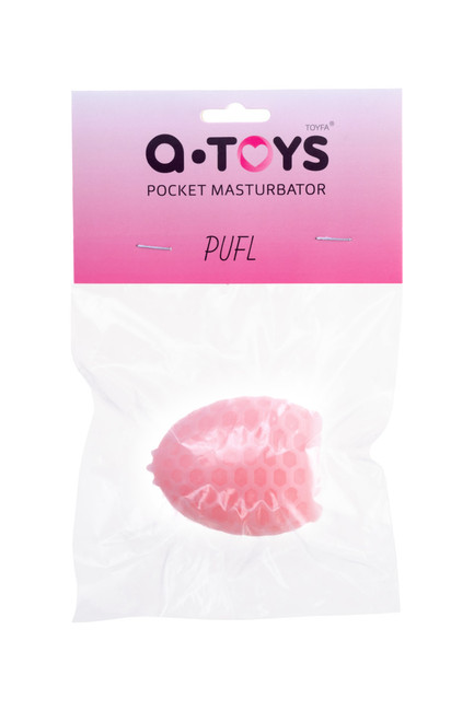 Мастурбатор A-TOYS PUFL, розовый, ТРЕ, 6 см ø 2,7 см
