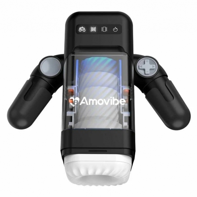 Фрикционный вибромастурбатор с нагревом Rosyland  Game Cup, чёрный