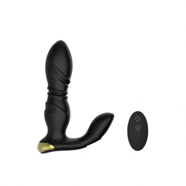 Беспроводной Телескопический вибратор для ануса с дистанционным управлением Массажер простаты Rosyland