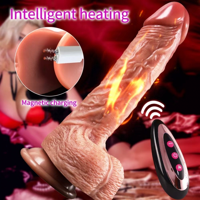 Фаллоимитатор С вибрацией и поступательным движением на пульте ДУ