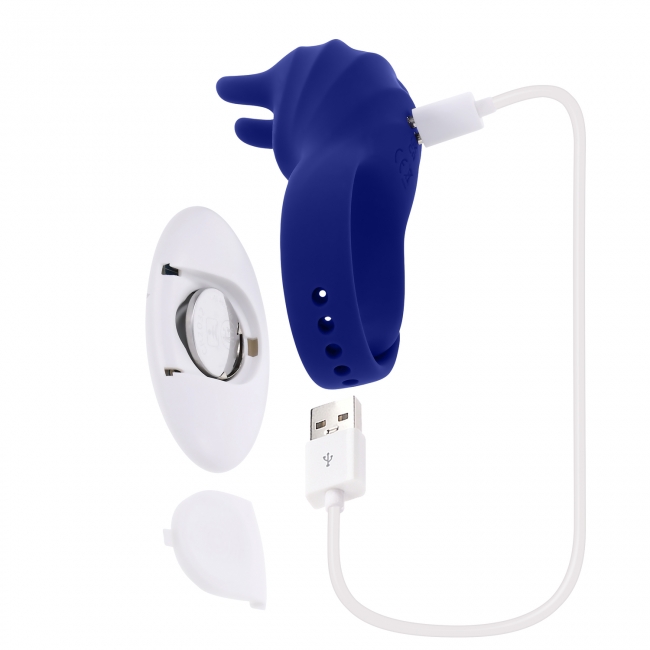 Эрекционное вибро-кольцо с клиторальной подушечкой и пультом ДУ Adjustable Fun Ring/ Без коробки /