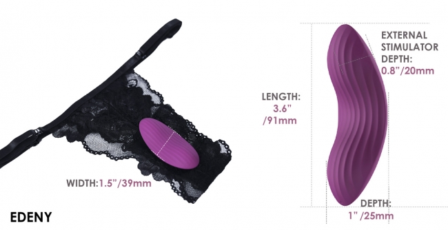 Edeny фиолетовый клиторальный стимулятор с управлением через приложение