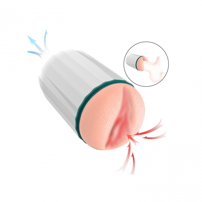 Вагина мастурбатор в белой колбе Rosyland