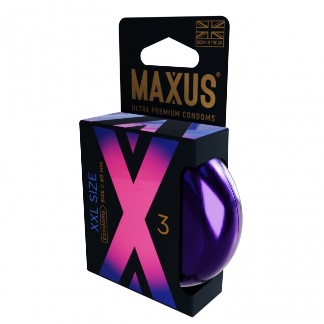 Презервативы MAXUS XXL № 3 X-EDITION (гладкие, увеличенные) в кейсе