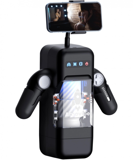 Фрикционный вибромастурбатор с нагревом Rosyland  Game Cup, чёрный