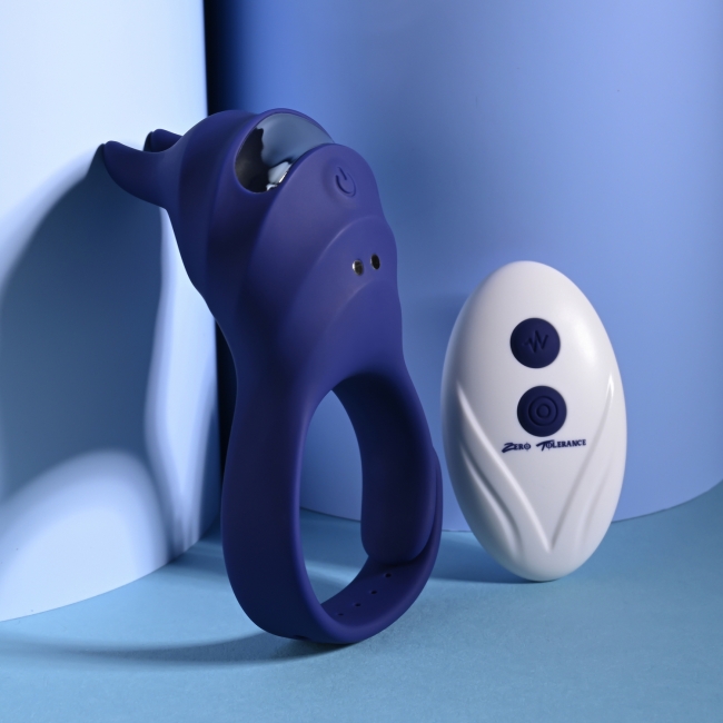 Эрекционное вибро-кольцо с клиторальной подушечкой и пультом ДУ Adjustable Fun Ring/ Без коробки /