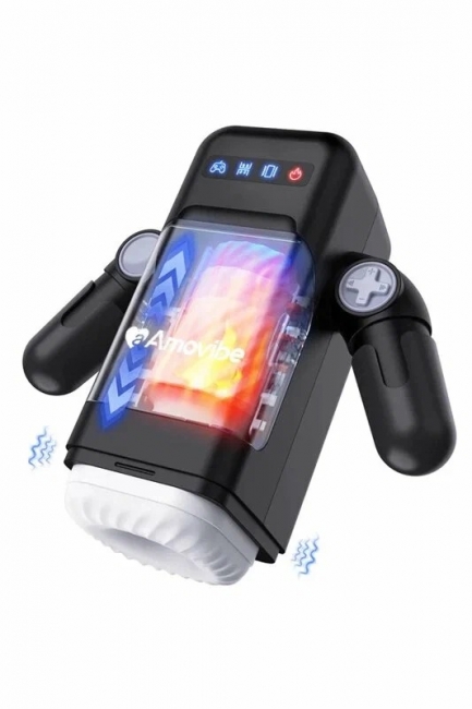 Фрикционный вибромастурбатор с нагревом Rosyland  Game Cup, чёрный