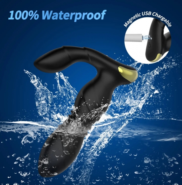 Беспроводной Телескопический вибратор для ануса с дистанционным управлением Массажер простаты Rosyland