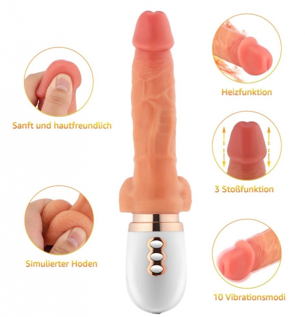 Телескопический вибратор с эффектом проникновения ThrustXperience