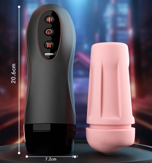 Мастурбатор Rosyland с вибрацией и подогревом на креплении  со звуковым сопровождением (10 режимов)