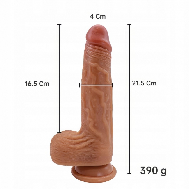 Фаллоимитатор-вибратор со скользящим и вращательным движением ROSYLAND с подогревом