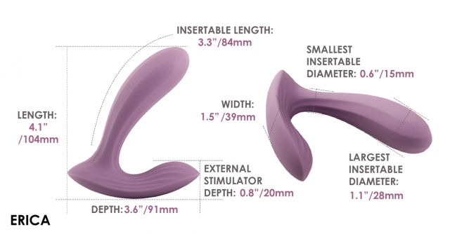 Интерактивный вибромассажер Erica /без коробки/