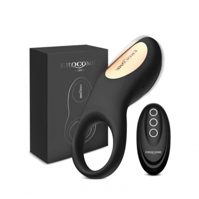 Виброкольцо Erocome Sagitta RC с пультом ДУ, черный