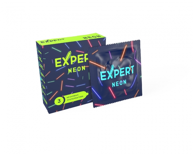 Презервативы EXPERT NEON 3 шт. (светящиеся)