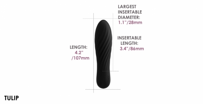 Tulip минивибропуля для стимуляции эрогенный зон SVAKOM, черная /без коробки/