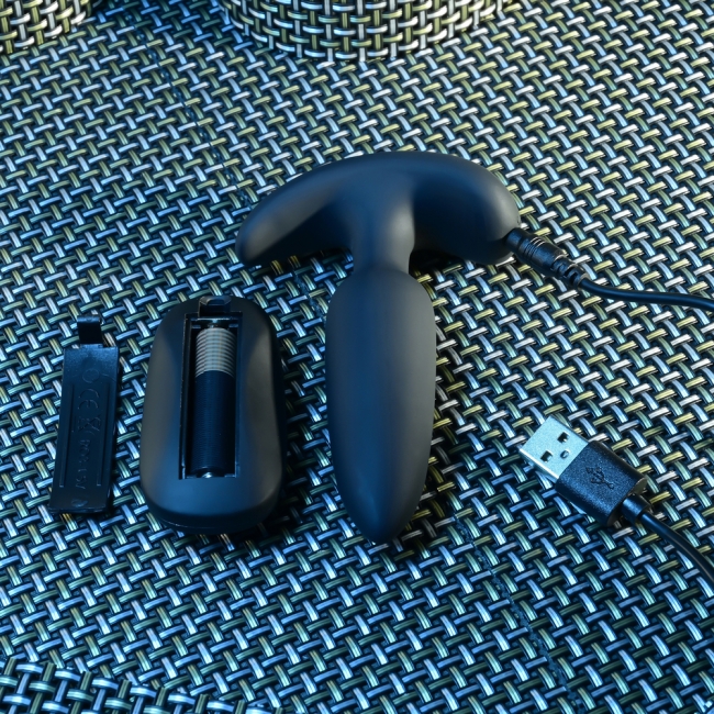 Анальная вибропробка с пультом ДУ Black Beauty/ Без коробки /