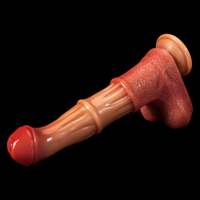 Фалоимитатор в форме лошадиного пениса с вибрацией на пульте ДУ