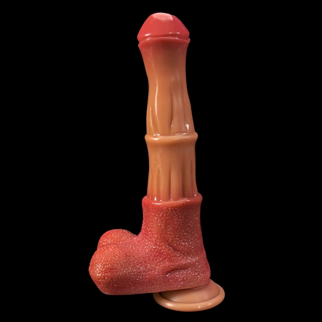 Фалоимитатор в форме лошадиного пениса с вибрацией на пульте ДУ