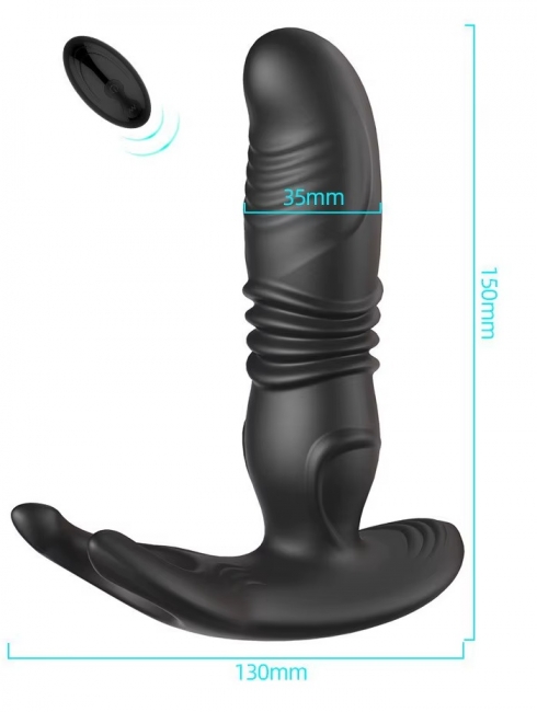 Телескопический массажер простаты с дистанционным управлением Rosyland