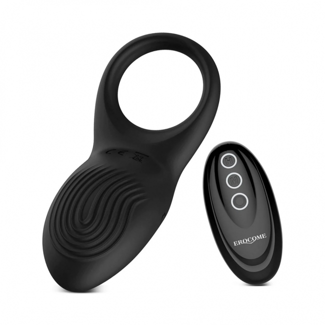 Виброкольцо Erocome Sagitta RC с пультом ДУ, черный