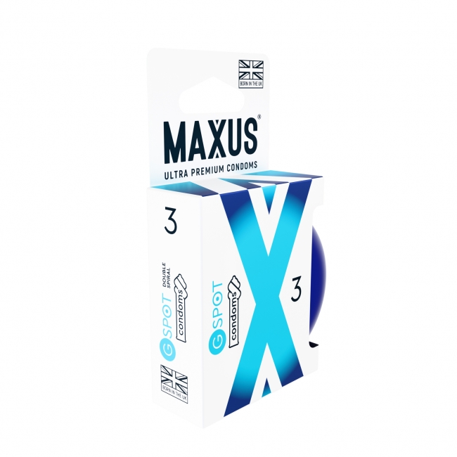 Презервативы MAXUS G SPOT № 3 X-EDITION (гладкие, двойная спираль) в кейсе