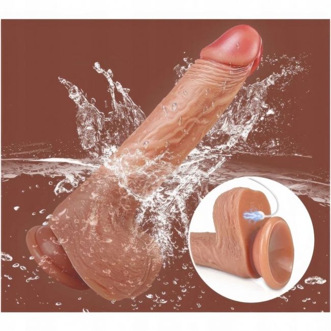 Фаллоимитатор-вибратор со скользящим и вращательным движением ROSYLAND с подогревом