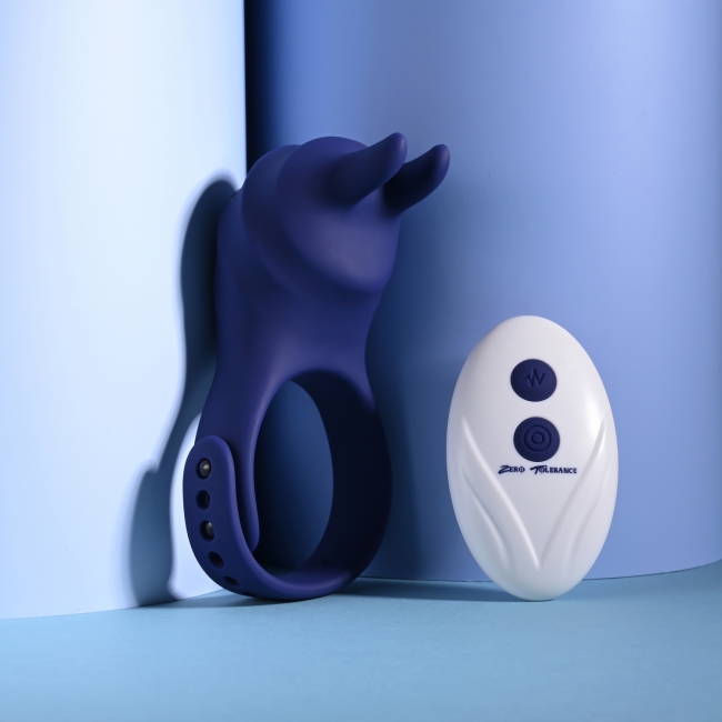 Эрекционное вибро-кольцо с клиторальной подушечкой и пультом ДУ Adjustable Fun Ring/ Без коробки /