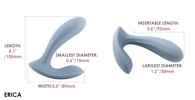 Интерактивный вибромассажер Erica  /без коробки/