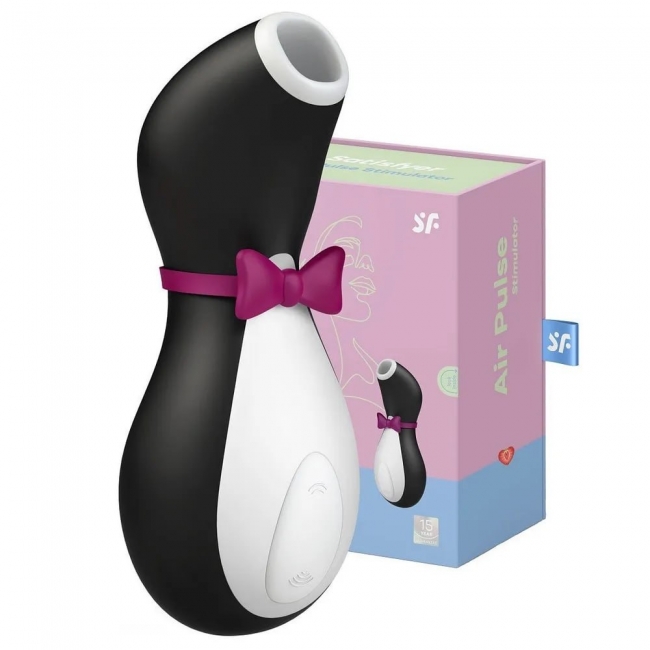 Вакуум-волновой бесконтактный стимулятор клитора Satisfyer PRO Penguin NEXT GENERATION (11 режимов , черный с белым )