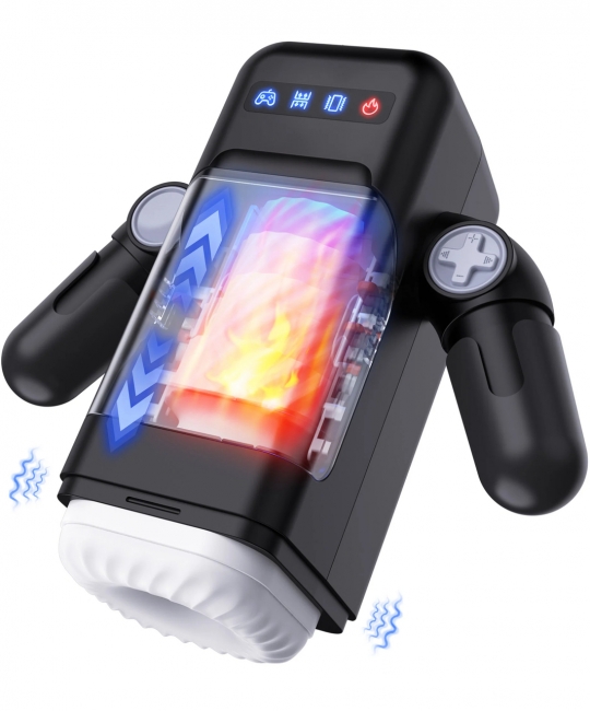 Фрикционный вибромастурбатор с нагревом Rosyland  Game Cup, чёрный