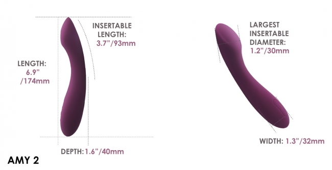 Amy 2 Violet Вибростимулятор со встроенным аккумулятором SVAKOM