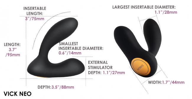 Интерактивный вибромассажер простаты и промежности Vick Neo SVAKOM