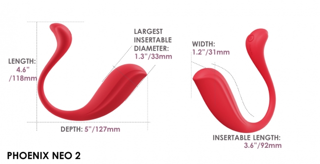 Интерактивный вибромассажер Phoenix Neo 2 SVAKOM, красный /без коробки/