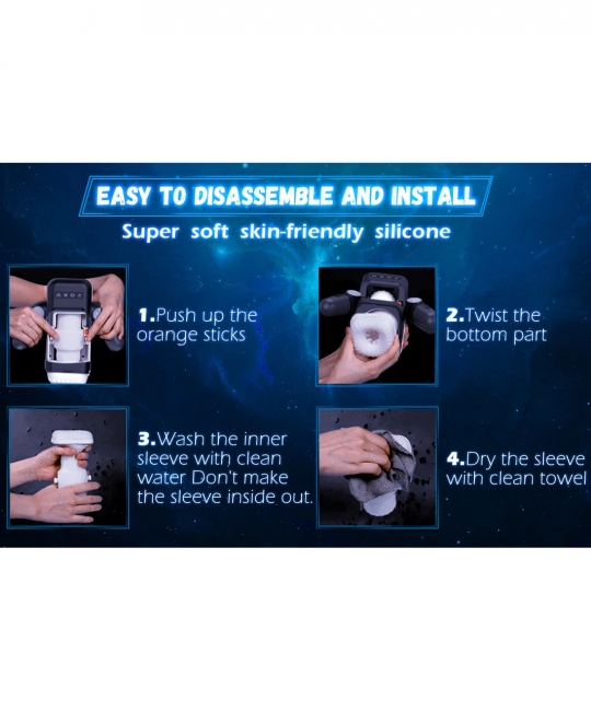 Фрикционный вибромастурбатор с нагревом Rosyland  Game Cup, чёрный