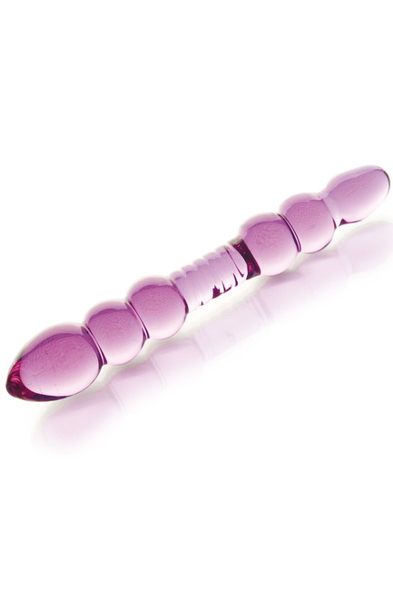 Розовый стимулятор ануса из стекла (21 см , розовый)