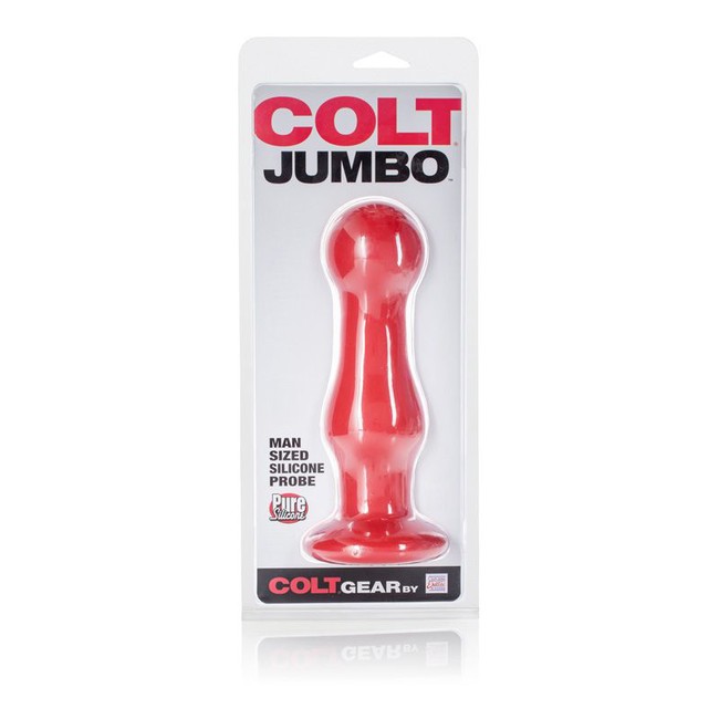 Большой красный анальный стимулятор Jumbo
