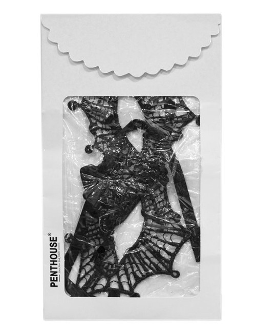 Ажурная черная кружевная маска "Женщина-вамп"