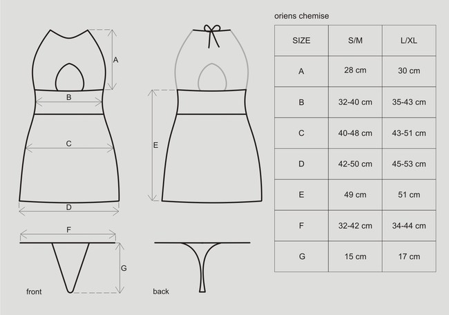 Чёрное мини-платье с вырезом на груди Oriens Chemise LXL (46-48)